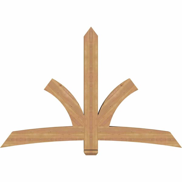 Ekena Millwork Davenport Timber Gable Bracket, Western Red Cedar, 72"W x 48"H x 5 1/2"D x 5 1/2"F, 16/12 Pitch GBW072X48X0606DAV00SWR - main